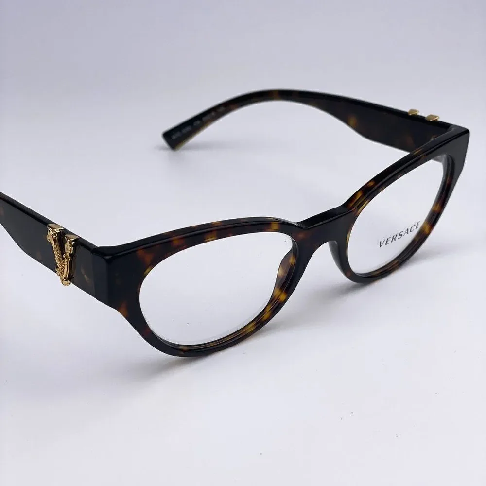 SALE! NEW Versace VE3282 108 Dark Havana Cat Eye Women Eyeglasses